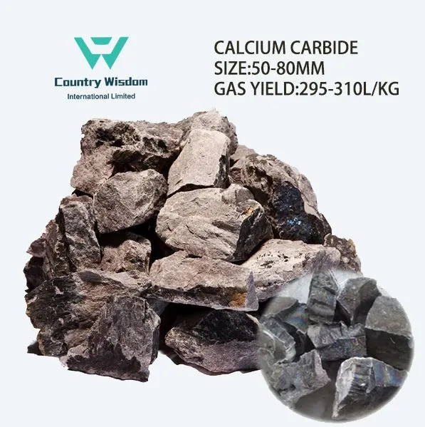 Calcium Carbide 50-80mm 295L/Kg 22.5mt/20′ Container For Fruit Catalyst
