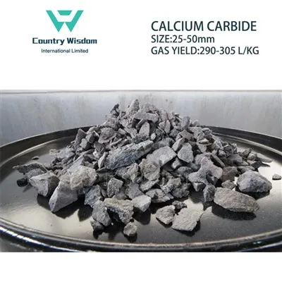 Calcium Carbide Pob Zeb Rau Cov Khoom Siv Tshuaj Kev Lag Luam Qib 25-50mm 295L/Kg Acetylene Gas